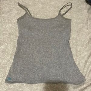 Gray Fitted Sleeveless Camisole Top
